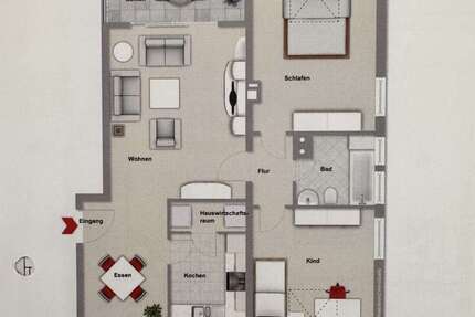 Wohnung Ratingen - 3 Zimmer, 79 m&sup2;, 275.000&euro; | Angebot:27356643