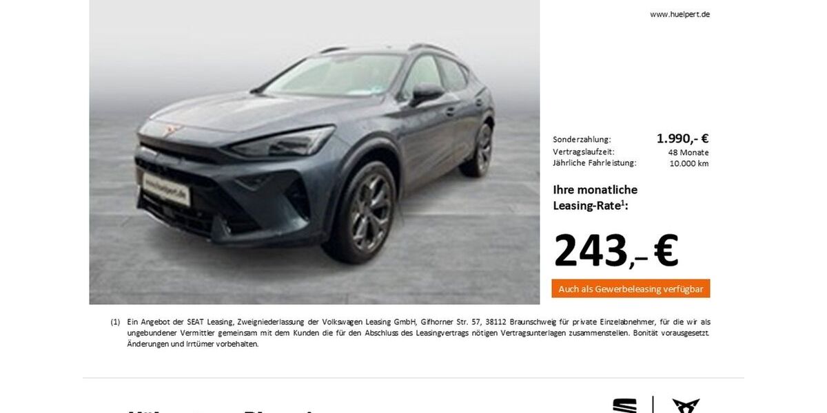 Cupra Formentor 11.747 km 30.977 &euro; Dortmund 44269