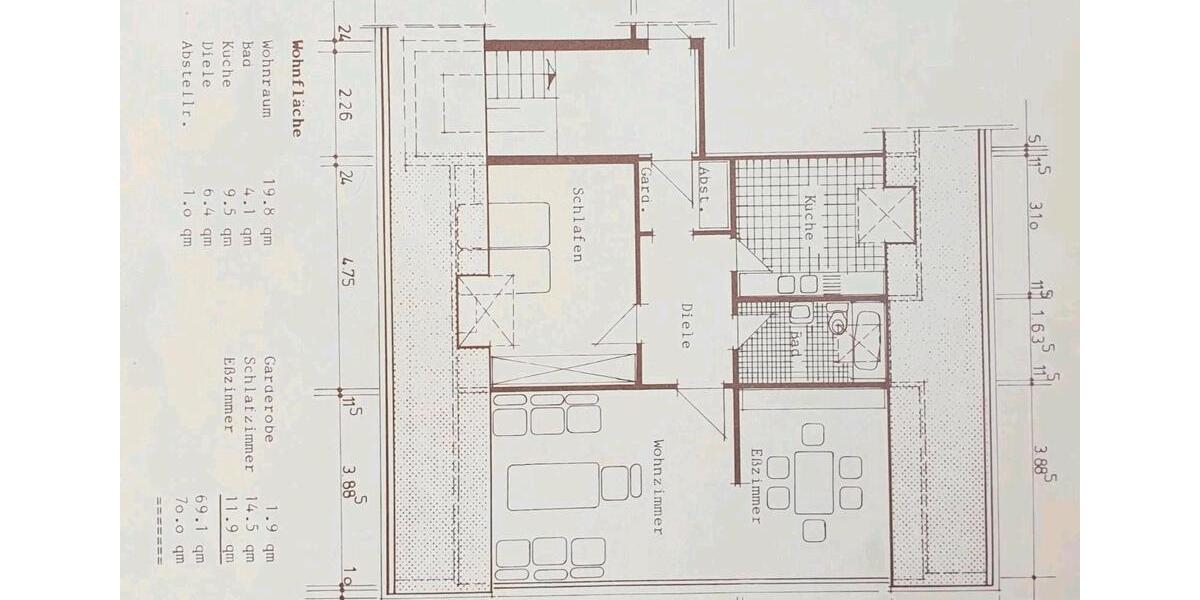 Dachgeschoßwohnung Oberhausen Schmachtendorf - 2 Zimmer, 70 m&sup2;, 1.000&euro; | Angebot:26372647