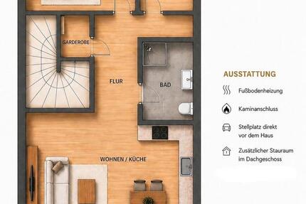 Wohnung Wuppertal Gemarkung Langerfeld - 2 Zimmer, 45 m&sup2;, 750&euro; | Angebot:26330100